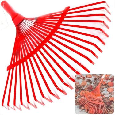 Imagem de Vassoura Rastelo Jardinagem Grama 22 Dentes Ferro Metal