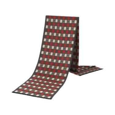 Imagem de Cachecol Masculino De Inverno Com Estampa Xadrez, Listrada E Paisley, 