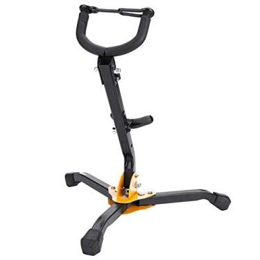 Imagem de Acouto Suporte de tripé Dobrável de Metal de para Alto e Saxofone - Design Durável e Ergonômico Com Pés de Borracha Antiderrapantes, Pino de Travamento que Economiza Espaço, Transporte Leve e Portátil