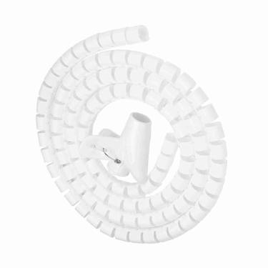 Imagem de Naroote Tubo Flexível de Envoltório Espiral para Organizador de Cabos para Uso Doméstico e de Escritório Com Solução Zip-up - Tubo de Armazenamento de Fio de 5 Pés para TV e Monitor de Computador