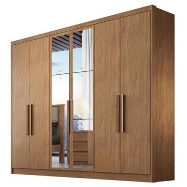 Imagem de Guarda Roupa Casal Linea 6 Portas 6 Gavetas Cumaru 23 com Nicho e Espe
