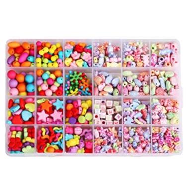 Imagem de Kit Pulseiras Miçangas Infantil Fio Nylon e Tesoura 450 unid