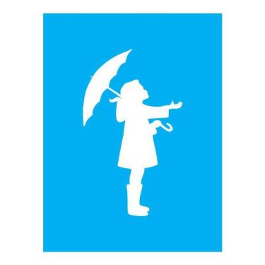 Imagem de Stencil Tamako Mulher Guarda-Chuva - 15X20Cm - Ref A2129