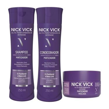 Imagem de Kit Nick Vick Matizador Shampoo Condicionador E Máscara