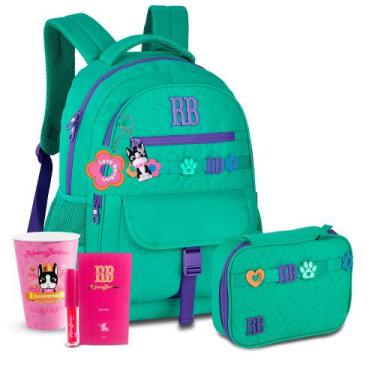 Imagem de Kit Mochila Escolar Feminina Rebecca Bonbon Estojo Grande RB, RB26235 