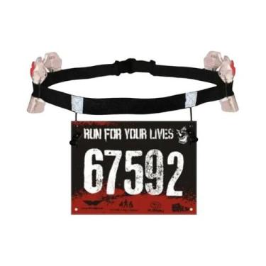 Imagem de Cinto Porta-Número Para Corrida De Maratona Com 6 Alças Para Géis, Ide