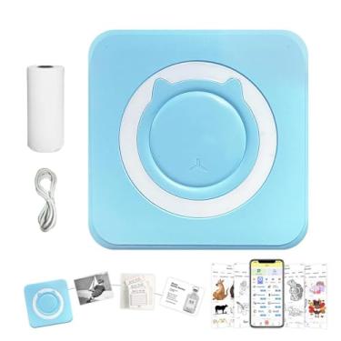 Imagem de Impressora térmica portátil | Impressora portátil sem tinta sem fio | Impressora térmica pequena recarregável, impressoras instantâneas de bolso para anotações de estudo