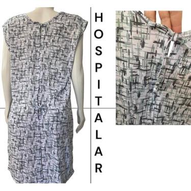 Imagem de Kit - 02 camisolas Roupa hospitalar cirurgica doente com abertura nas 
