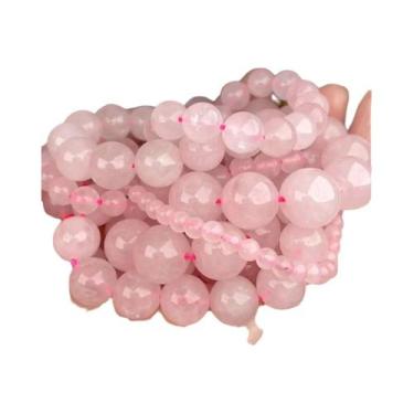 Imagem de Contas De Pedra Natural 45 Peças Quartzo Rosa Olho De Tigre Obsidiana 