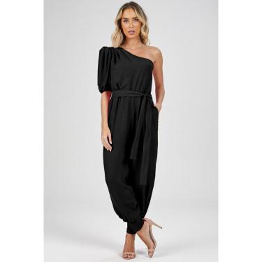 Imagem de Macacão Longo PKS Um Ombro Só Preto-Feminino