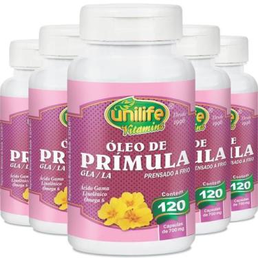 Imagem de Kit 5 Óleo de Prímula Unilife 120 Cápsulas