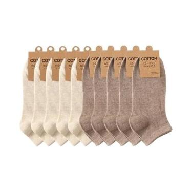 Imagem de Meias De Algodão Respiráveis Para Homens, 10 Pares/Lote, Confortáveis,