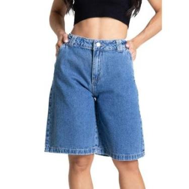 Imagem de Bermuda Jeans Sawary - 281373 - Azul claro 44-Feminino