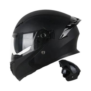 Imagem de Capacete Modular Unissex Com Lentes Duplas Para Motocicleta, Lentes Au