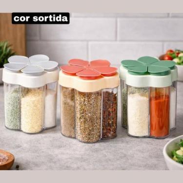 Imagem de Pote Porta Temperos 5 em 1 com Divisórias COR SORTIDA - WeDrop