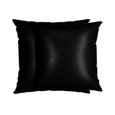 Imagem de Capa de Almofada Silk Home - Preta Lisa - Belchior