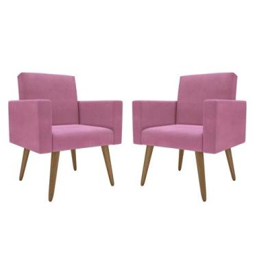 Imagem de Kit 2 Poltronas Decorativas Lina Recepção Salão De Beleza - Móveis Maf