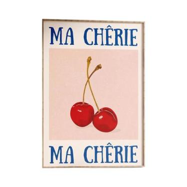 Imagem de Pôster De Arte De Parede Moderno Com Copo De Vinho Em Lona Listrada Ve