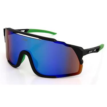 Imagem de Óculos de Sol Hupi Eagle Preto/verde - Lente Verde Espelhado, Cor: Preto/verde