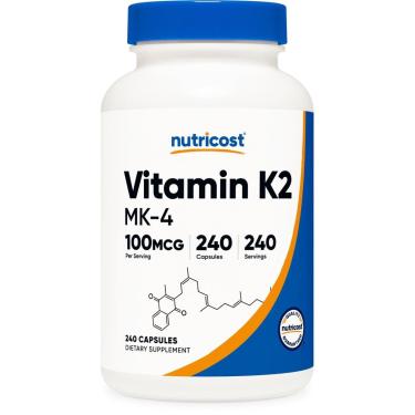 Imagem de Suplemento Nutricost Vitamina K2 (MK4) 240 cápsulas 100mcg-Unissex