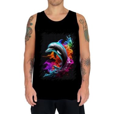 Imagem de Camiseta Regata Golfinho Inteligência Arte Pintura 1 - Kasubeck Store®