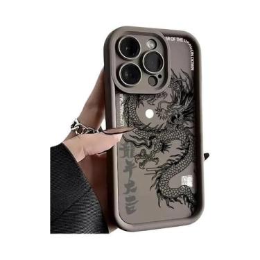 Imagem de Capa De Silicone Com Ilusão De Dragão Chinês Para iPhone 15 14 13 12 1