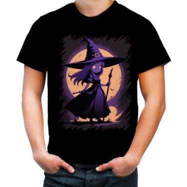 Imagem de Camiseta Colorida Bruxa Halloween Púrpura Festa 9 - Kasubeck Store, Ba