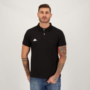Imagem de Polo Kappa Piquet Preta-Masculino