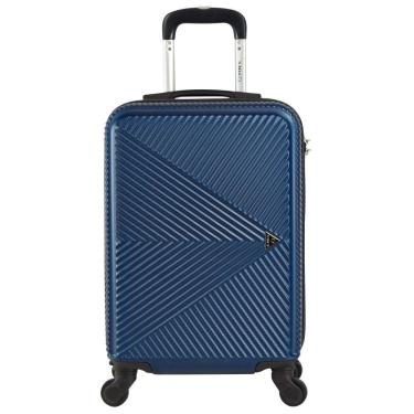 Imagem de Mala De Bordo Pequena Para Viagem Em Abs Yins 21116 Cadeado Integrado Rodas 360o Azul M...