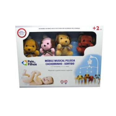 Imagem de Mobile musical pelucia cachorrinho para meninas - Pais & Filhos