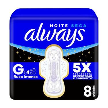Imagem de Absorvente Always Noite Seca com Abas 8 Unidades
