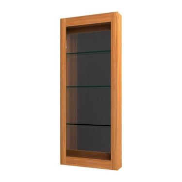 Imagem de Cristaleira Bar com Nicho Bacco G42 1 Porta 3 Prateleiras Madeira Maciça e MDF 56cm Imbuia Gran Belo