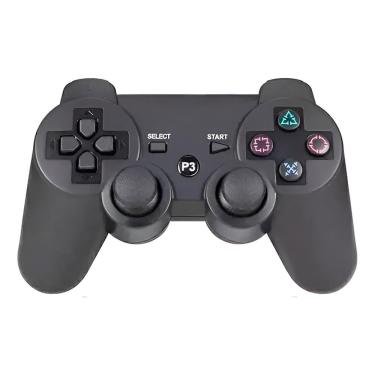 Imagem de Controle de Videogame Playstation Doubleshock para PS3 Wireless com Vibração 17 Botões Preto