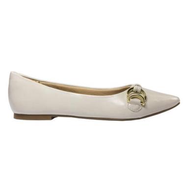 Imagem de Sapatilha Casual Bico Fino Off White Cód 8407126 - Sua Cia, 38