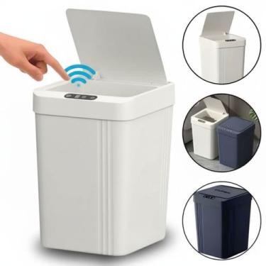 Imagem de Lixeira Inteligente 12L Automática Sensor Movimento Banheiro e Cozinha