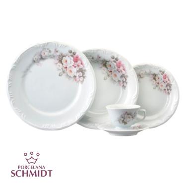 Imagem de Kit Casal 10 Peças Jantar e Chá Porcelana Schmidt Eterna