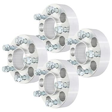 Imagem de SCITOO 4 peças 1,5" 5 Lug Hubcentric Espaçadores de roda 5x4,5 a 5x4,5 5x114,3 mm Espaçadores de roda 14x1,5 Pinos 70,5 mm Compatível com 2015-2020 para Mustang