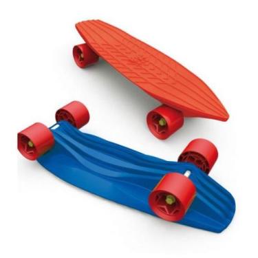 Imagem de Skate Montado Barato Cruiser Completo Infantil - Ggb Brinquedos