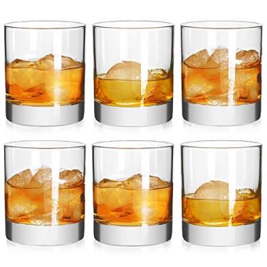 Imagem de Óculos de uísque Bavel Whiskey Glass estilo rock Old Fashioned 325 ml, óculos curtos para acampamento/festa, conjunto com 6, Clear, 6-pack, 1