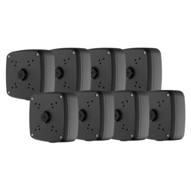 Imagem de Lorex ACJNCD4BKB Caixa de junção externa para câmeras com base de 4 parafusos (preta, pacote com 8)