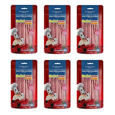 Imagem de Combo 6 un Osso para cães Ossinho Palitinho XisDog Deliciosso Frutas Vermelhas 90g