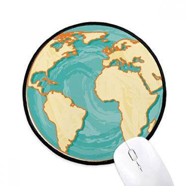 Imagem de Mouse pad para computador de mesa e escritório azul oceano amarelo mundo azul terra