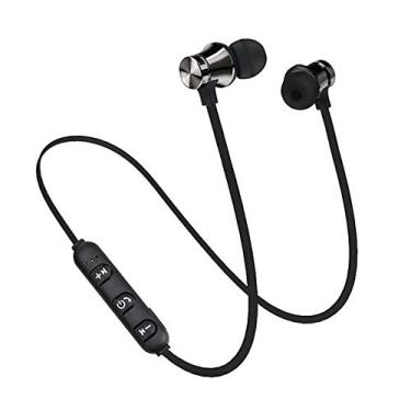 Imagem de SZAMBIT Fones de Ouvido Sem Fio,Fones de Ouvido Bluetooth,Adsorção Magnética Sem Fio Bluetooth In-ear Fone de Ouvido,Fone de Ouvido Esportivo para Telefone/PC (Preto)