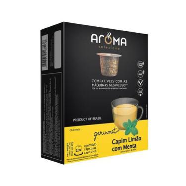 Imagem de 10 Cápsulas Para Nespresso - Chá Capim Limão & Menta - Cápsula Aroma