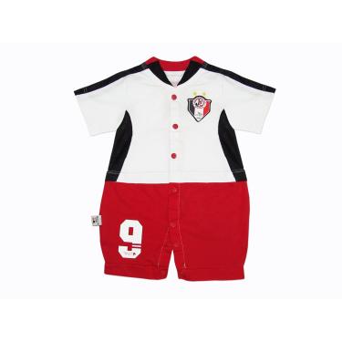 Imagem de Macacão curto Times Joinville, Rêve D'or Sport, Criança Unissex , Branco/Vermelho/Preto, P