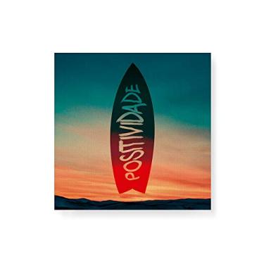 Imagem de Arte Maníacos Quadro Decorativo em Tela Canvas Surf Positividade Paisagem - 30x30cm