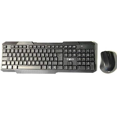 Imagem de Kit Teclado Mouse Sem Fio Wireless 2.4g Sensor Óptico Abnt2