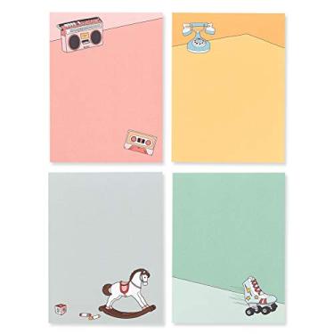 Imagem de Monolike Notepad design de memórias A Set - 4 pacotes, 4 designs diferentes, 100 folhas por bloco, total de 400 folhas, blocos de memória, blocos de escrita, 3,15 x 4,17 polegadas