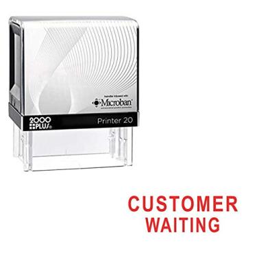 Imagem de Carimbo de borracha com tinta automática para escritório Customer Waiting Cosco Printer - tinta vermelha