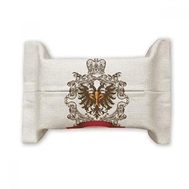 Imagem de Bolsa de linho de algodão com emblema de águia com cabeça dupla